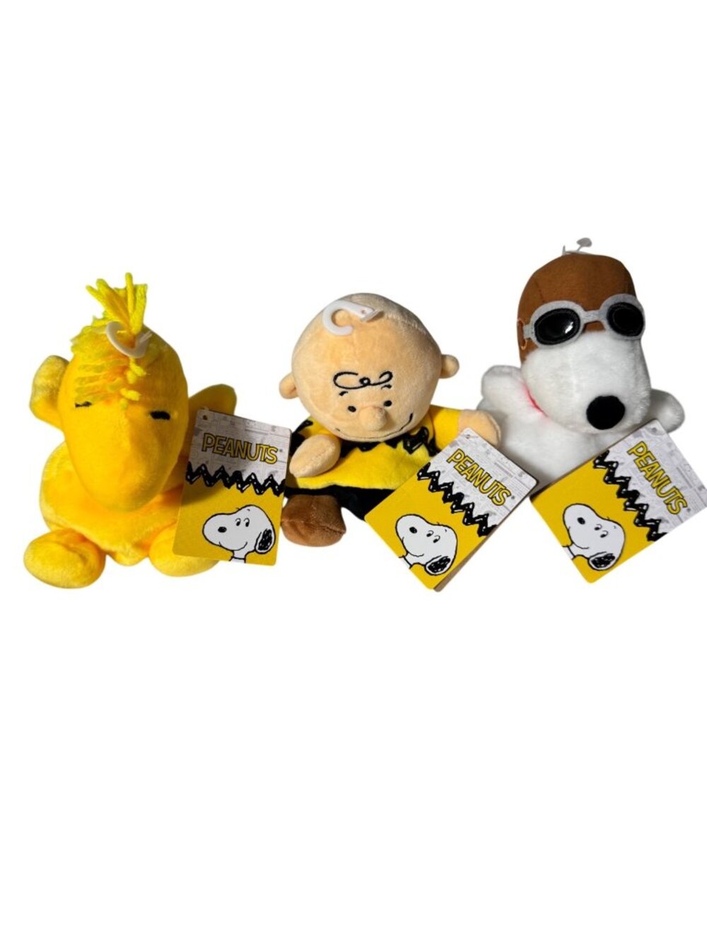 Aurora 5" Peanuts Palm Pal Plush Set Bundle Charlie Brown Woodstock Snoopy 2025